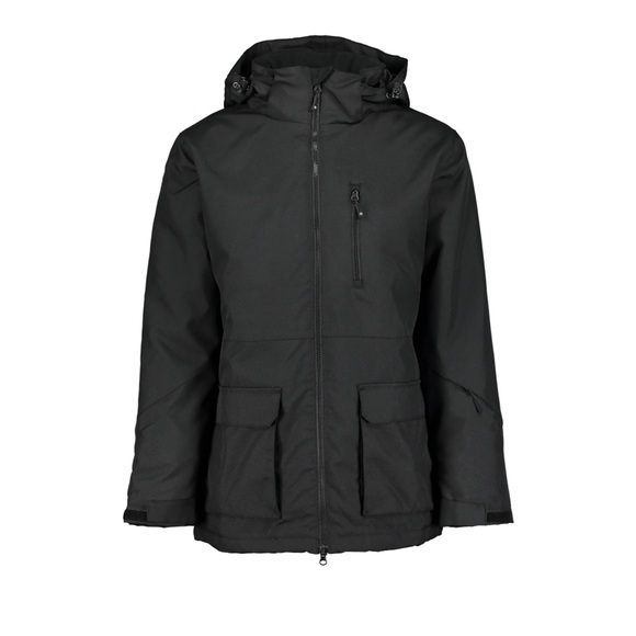 SKI INDUSTRIES Jackets & Blazers - Black Hooded Ski Jacket